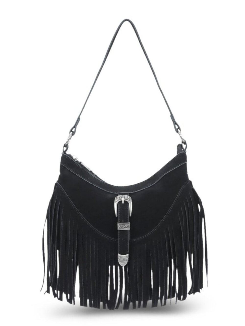 Western Fringe Hobo Purses for Women Tassel Crossbody Bag Underarm Shoulder Bags